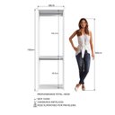 Ver imagem 4 de Guarda Roupa Closet 02 Cabideiros 183x60cm Branco Proddy