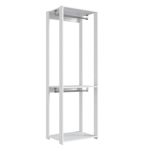 Guarda Roupa Closet 02 Cabideiros 183x60cm Branco Proddy
