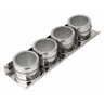 Porta Condimento Tempero Magnético Inox 4 Peças com Imã - 1