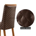Ver imagem 5 de Mesa de Jantar Liz 180cm Tampo MDF Vidro Canto Copo com 6 Cadeiras Yasmin