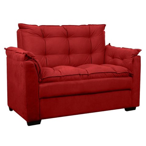 Sofá 2 Lugares Confortável Pequeno 140cm Small Cores Herrero Cor:Vermelho