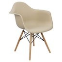 Ver imagem 2 de Kit 5 Cadeiras Charles Eames Eiffel com Braço Preta Branca Bege Outras