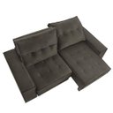 Ver imagem 3 de Sofá Retrátil Reclinável 3 Lugares Suede Veludo Berlim Espresso Móveis