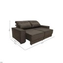 Ver imagem 5 de Sofá Retrátil Reclinável 3 Lugares Suede Veludo Berlim Espresso Móveis