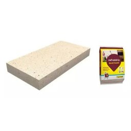 kit com 10 Plaqueta Refratária 229x114x32mm + Argamassa Refrataria Quartzolit - Churrasqueira Forno  - 1