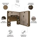 Ver imagem 2 de Guarda Roupa Casal Modulado Cp05 Delphi Avelã/cinnamon L01 - Mpozenato