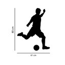 Ver imagem 2 de Adesivo de Parede Jogador de Futebol Silhueta Bola Decoração Quarto Menino Adolescente Kanto Store B