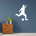 Ver imagem 1 de Adesivo de Parede Jogador de Futebol Silhueta Bola Decoração Quarto Menino Adolescente Kanto Store B