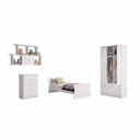 Ver imagem 2 de Quarto Infantil Completo Docinho com Guarda-Roupa 3 Portas, Cômoda, Mini Cama e Nicho Espresso Móvei Branco