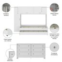 Ver imagem 4 de Quarto Infantil Modulado Bicama com Guarda-Roupa e Cômoda Pulse Multimóveis MP4860 Branco
