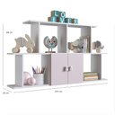 Ver imagem 3 de Quarto Infantil Completo Docinho com Guarda-Roupa, Cômoda, Mini Cama e Nicho Espresso Móveis Rosa/Branco
