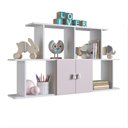 Ver imagem 2 de Quarto Infantil Completo Docinho com Guarda-Roupa, Cômoda, Mini Cama e Nicho Espresso Móveis Rosa/Branco