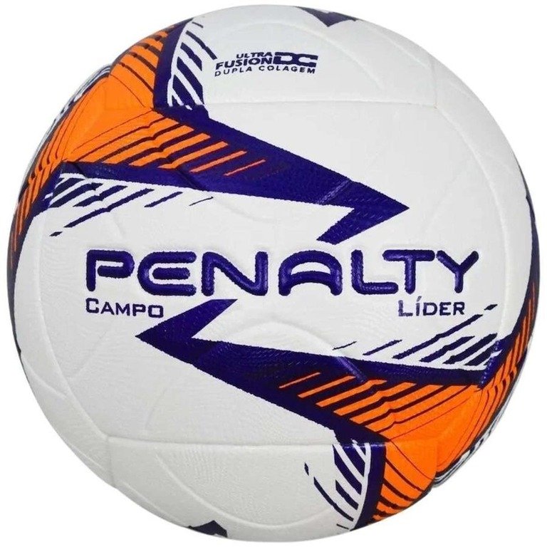 Bola de Futebol Campo Penalty Líder Xxiv:branco+laranja/único - 1