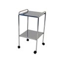 Ver imagem 1 de Mesa Auxiliar 40 X 40 X 80 com Varanda e Rodizios Inox