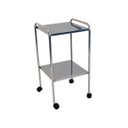 Ver imagem 2 de Mesa Auxiliar 40 X 40 X 80 com Varanda e Rodizios Inox