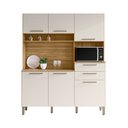 Ver imagem 2 de Armário de Cozinha com Balcão Huge 6 Portas 2 Gavetas Freijó/soft - Pnr Móveis