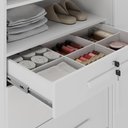 Ver imagem 5 de Comoda 5 Gavetas 1 Porta 2 Nichos Imperio 116x172 cm Branco Absoluto Zanz