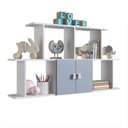 Ver imagem 2 de Quarto Infantil Completo Docinho com Guarda-Roupa 3 Portas, Cômoda, Mini Cama e Nicho Espresso Móvei Azul/Branco