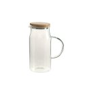 Ver imagem 1 de Jarra de Servir de Vidro Borossilicato com Tampa em Bambu Yoi 1150ml