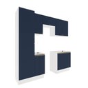 Ver imagem 2 de Lavanderia Modulada Kappesberg Celeste 7 Peças Branco/azul 230cm