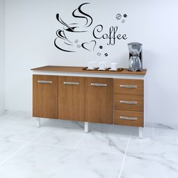 Tampo Tampão para Balcão Tampa Carina 140 Cm Moblis Móveis Savana - 3