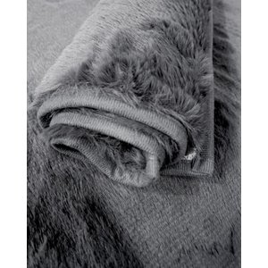 Tapete Chinchila Passadeira Macio 50 Cm X 100 Cm - Cinza