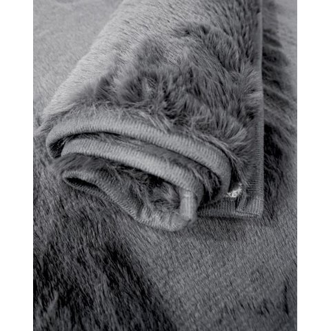 Tapete Chinchila Passadeira Macio 50 Cm X 100 Cm - Cinza