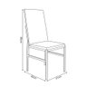 Cadeira de Jantar Estofada Mônaco Premium Preta - 3