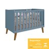 Berço Retrô Ayla Azul Fosco - Reller Móveis - 4