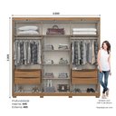 Ver imagem 3 de Guarda Roupa Casal 6 Portas 4 Gavetas Flex Henn