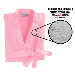 Roupão de Banho Felpudo Liso Adulto Havaí Lepper - 2