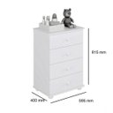 Ver imagem 4 de Quarto de Bebê Completo Algodão Doce com Guarda-Roupa 2 Portas, Cômoda e Berço Espresso Móveis