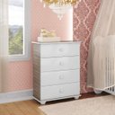 Ver imagem 2 de Quarto de Bebê Completo Algodão Doce com Guarda-Roupa 2 Portas, Cômoda e Berço Espresso Móveis