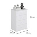 Ver imagem 4 de Quarto de Bebê Completo Algodão Doce com Guarda-Roupa 2 Portas, Cômoda e Berço Espresso Móveis