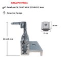 Ver imagem 4 de Kit Estrutura Suporte Fixador Linha C para 07 Placas Solar Alumínio e Inox Telha Cerâmica e Cimento