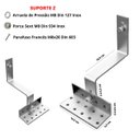Ver imagem 3 de Kit Estrutura Suporte Fixador Linha C para 07 Placas Solar Alumínio e Inox Telha Cerâmica e Cimento