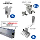 Ver imagem 2 de Kit Estrutura Suporte Fixador Linha C para 07 Placas Solar Alumínio e Inox Telha Cerâmica e Cimento