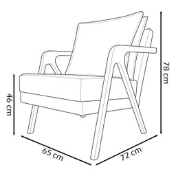 Kit 2 Poltronas Decorativas Reforçadas Shine para Sala Recepção Escritório Tecido Bouclé Premium - 4