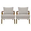 Ver imagem 1 de Kit 2 Poltronas Decorativas Reforçadas Shine para Sala Recepção Escritório Tecido Bouclé Premium