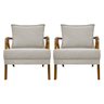 Kit 2 Poltronas Decorativas Reforçadas Shine para Sala Recepção Escritório Tecido Bouclé Premium - 1