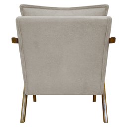 Kit 2 Poltronas Decorativas Reforçadas Shine para Sala Recepção Escritório Tecido Bouclé Premium - 9