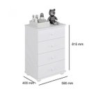 Ver imagem 4 de Quarto de Bebe Completo Algodão Doce com Guarda-Roupa 2 Portas, Cômoda e Berço Espresso Móveis