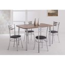 Ver imagem 4 de Mesa Retangular com Tampo em MDP 4101 Marrom/Cromado