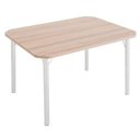Ver imagem 1 de Mesa Retangular com Tampo em MDP 4101 Marrom/Cromado