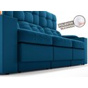 Ver imagem 7 de Sofá com Porta Copos e Carregador USB Eureka 2,30m Assento Retrátil e Reclinável Velosuede