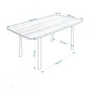 Ver imagem 2 de Mesa Retangular com Tampo em MDP 4102 Marrom/Cromado