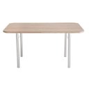 Ver imagem 7 de Mesa Retangular com Tampo em MDP 4102 Marrom/Cromado
