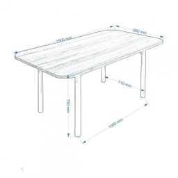Mesa Retangular com Tampo em MDP 4102  - 2