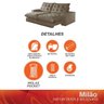 Sofá Retrátil e Reclinável Milão 250cm com Super Pillow de 30cm com Molas Pocket - Movenzo Estofados - 6