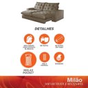Ver imagem 6 de Sofá Retrátil e Reclinável Milão 250cm com Super Pillow de 30cm com Molas Pocket - Movenzo Estofados